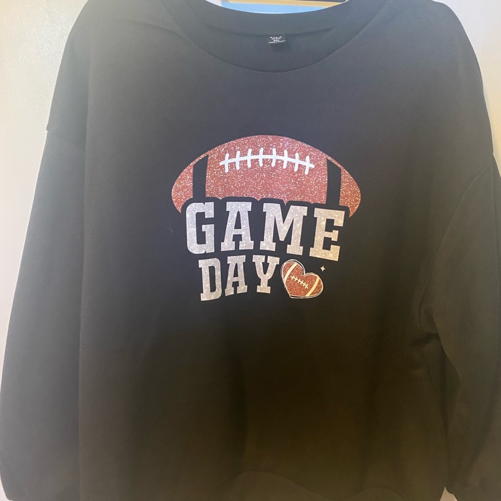 SHEIN Black Game Day Sweatshirt